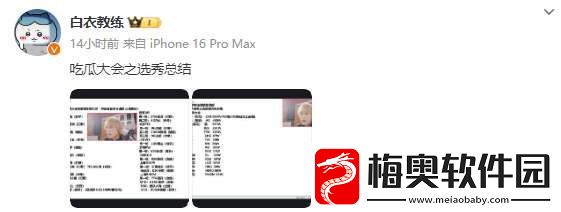 白衣总结选秀大会